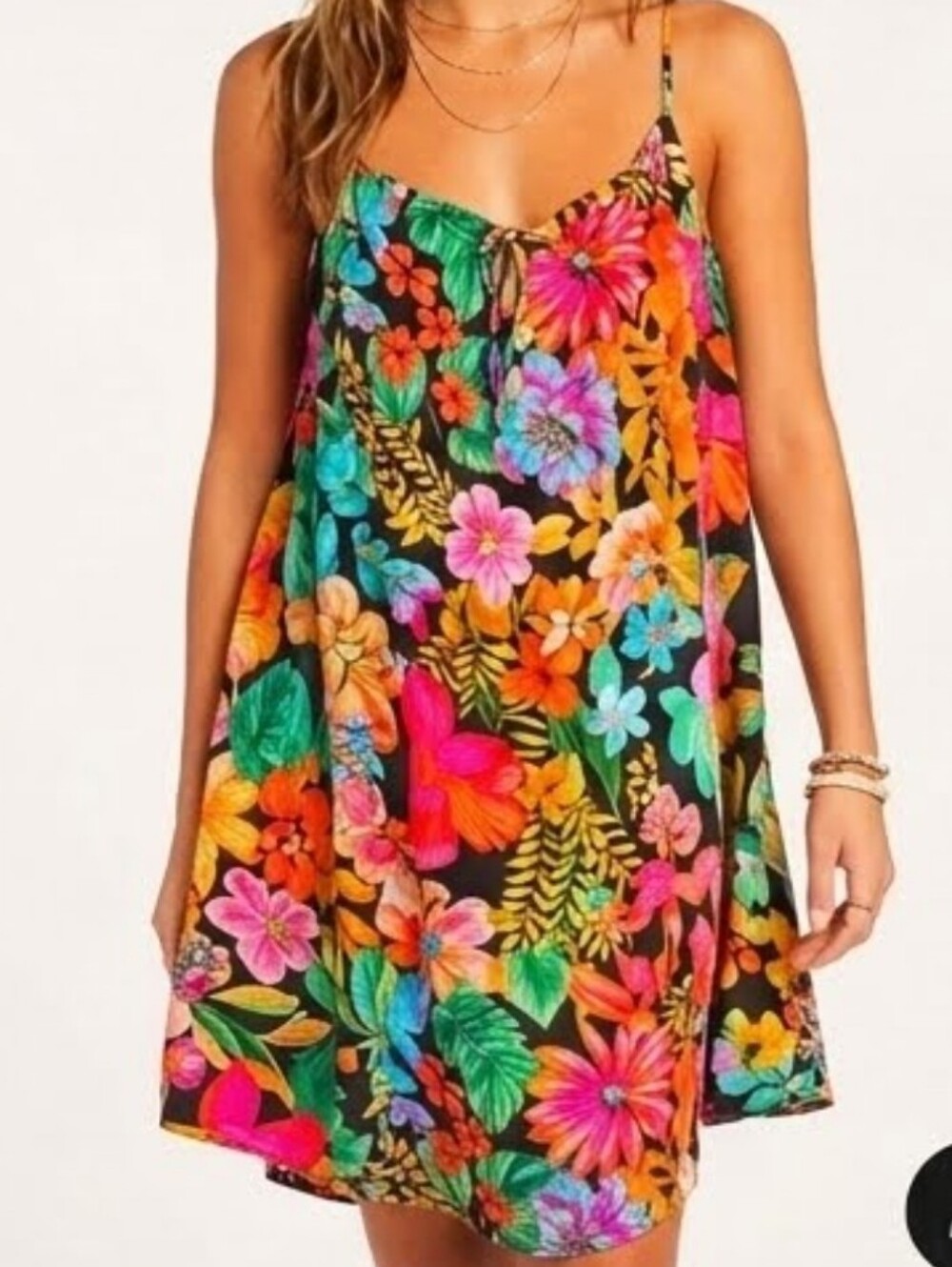 O'Neill | Rainn Mini dress vibrant, multi-colored tropical floral Swim print L